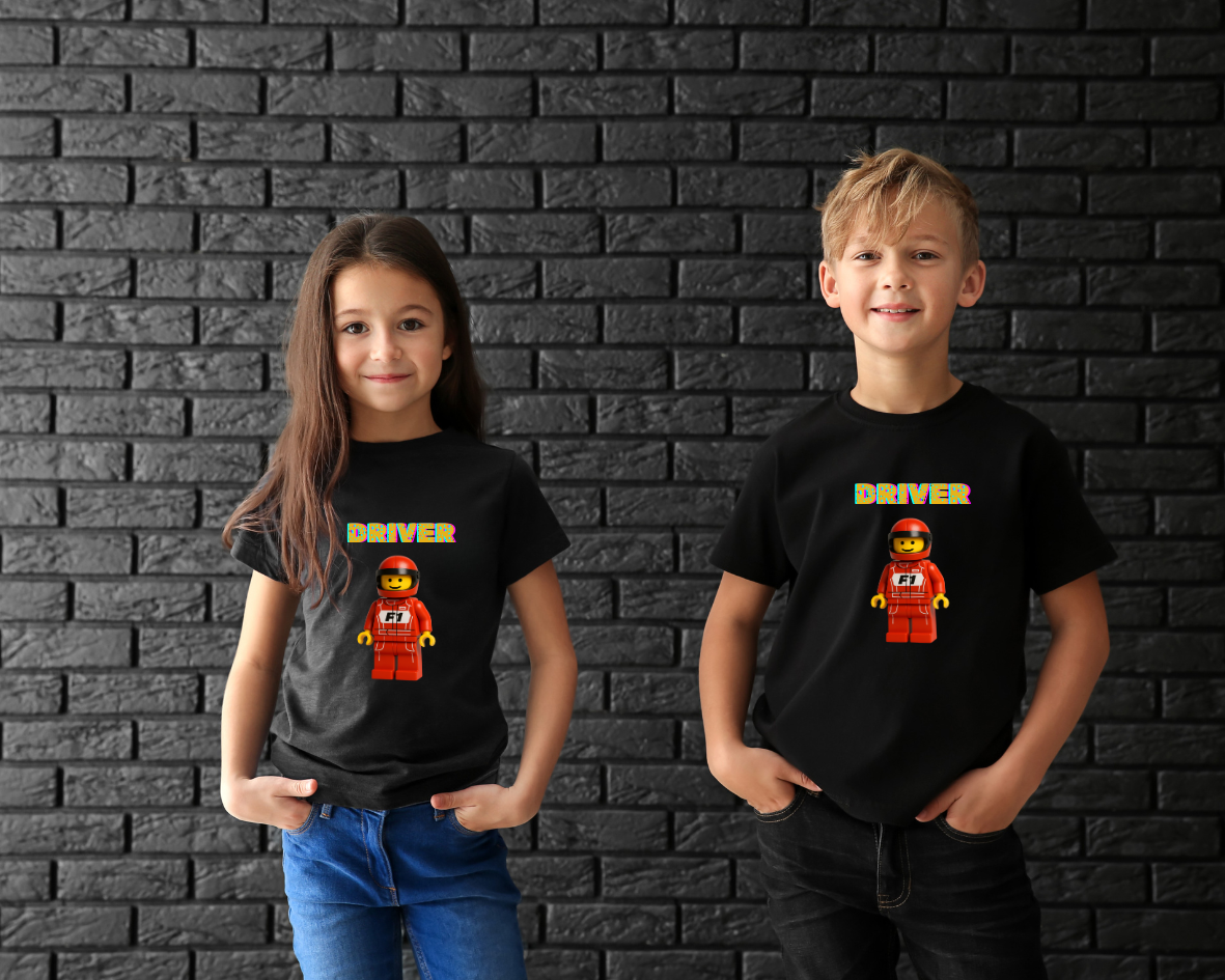 Camiseta bloque de construcción niños