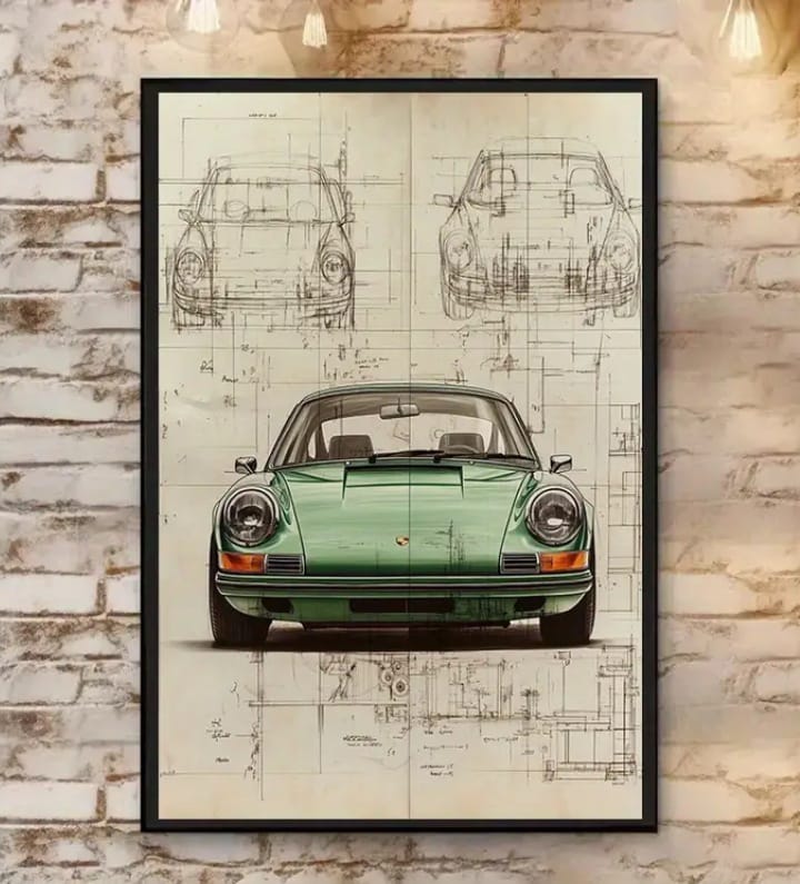 Cuadro Porsche Vintage