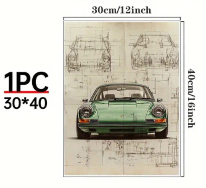 Cuadro Porsche Vintage
