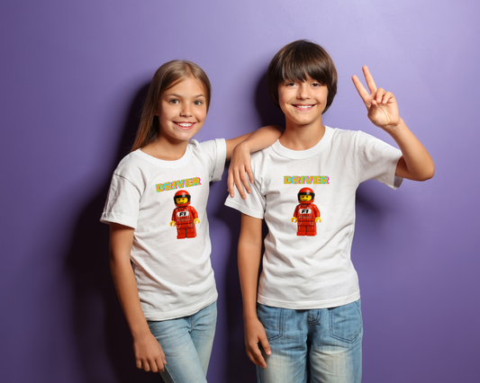 Camiseta bloque de construcción niños
