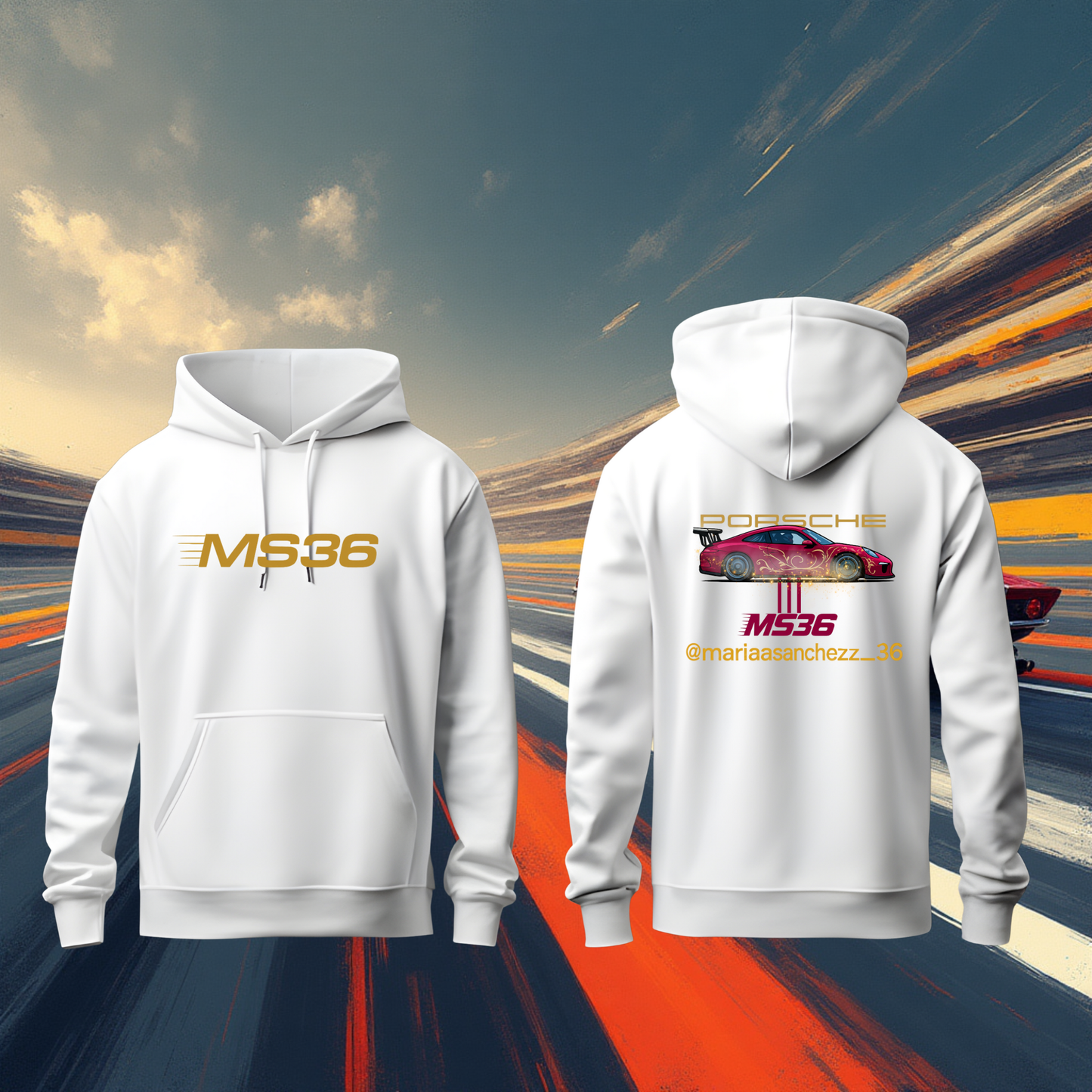 Sudadera Porsche GT3 Coche MS36 - María Sánchez