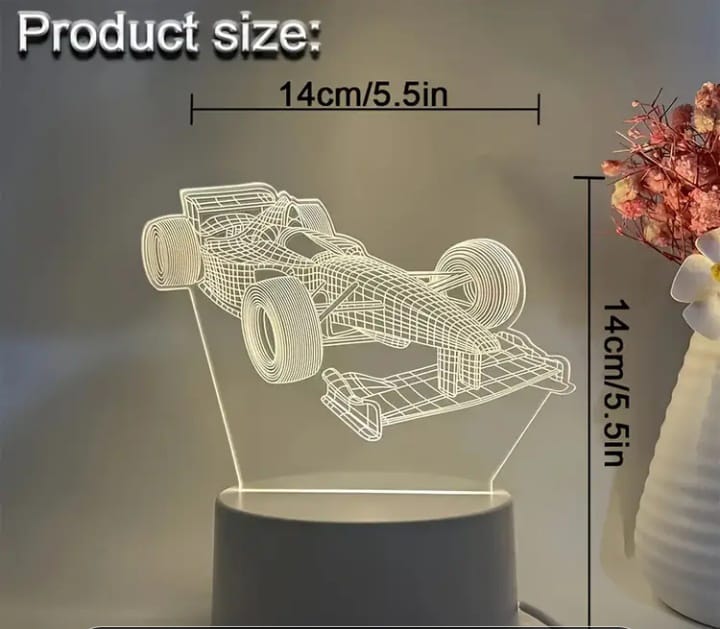 Lámpara de ilusión 3d  Formula1 - F1 Coche carreras