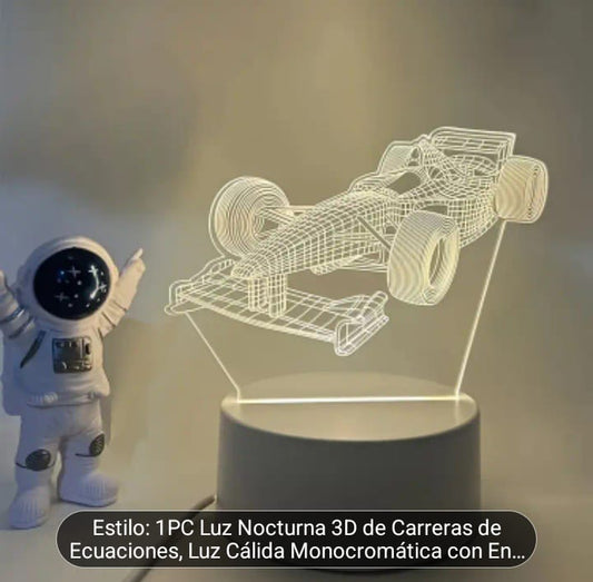 Lámpara de ilusión 3d  Formula1 - F1 Coche carreras